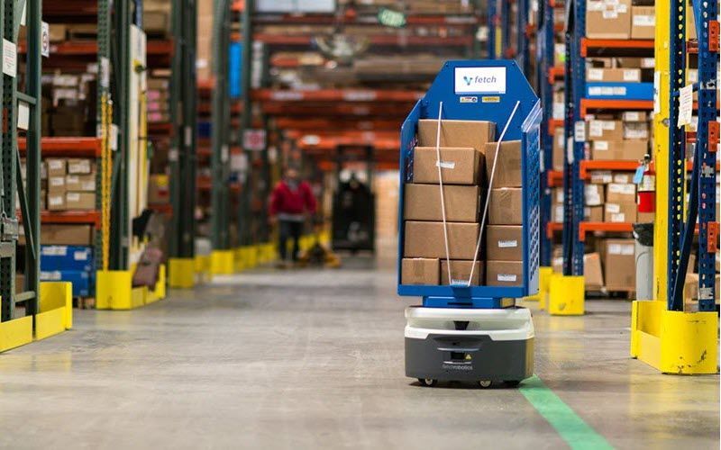 Interior de almacen en Carlet. Ingeniería logística y alimentaria